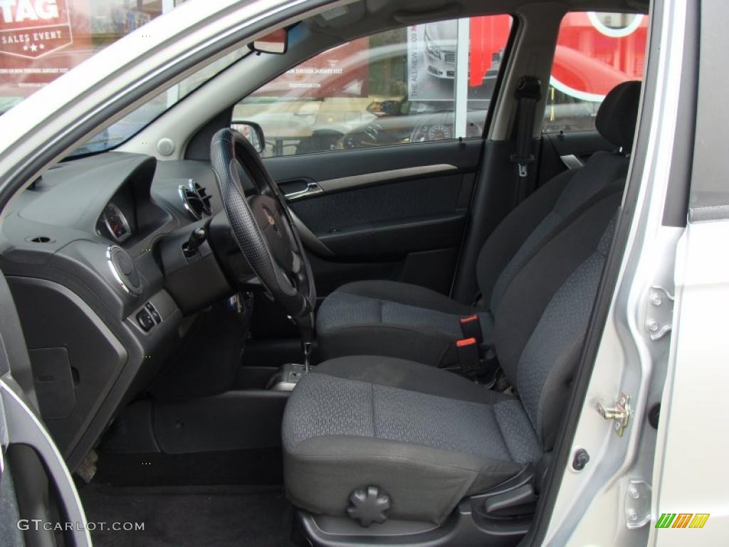 Charcoal Black Interior 2007 Chevrolet Aveo LT Sedan Photo #45932373