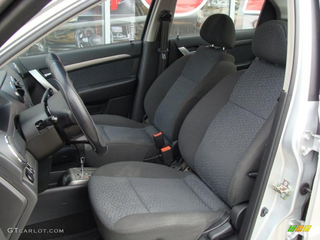 Charcoal Black Interior 2007 Chevrolet Aveo LT Sedan Photo #45932388