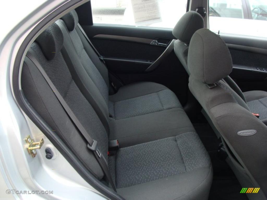Charcoal Black Interior 2007 Chevrolet Aveo LT Sedan Photo #45932400