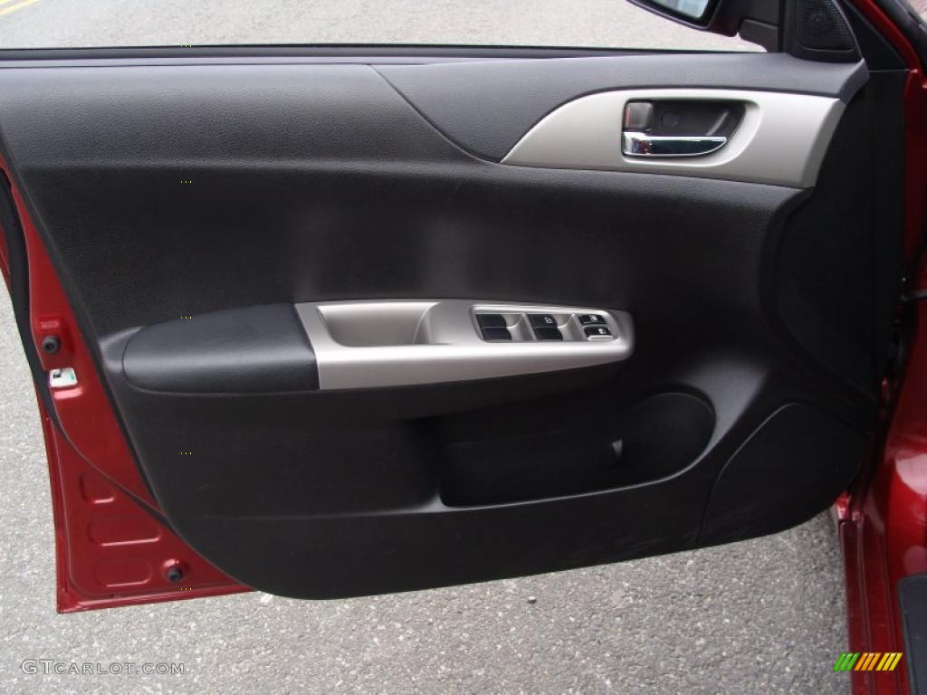 2010 Subaru Impreza 2.5i Premium Wagon Carbon Black Door Panel Photo #45934038