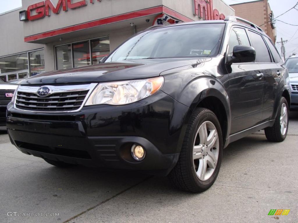 2009 Forester 2.5 X Limited - Obsidian Black Pearl / Black photo #1