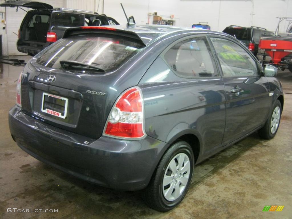 2010 Accent GS 3 Door - Charcoal Gray / Black photo #2