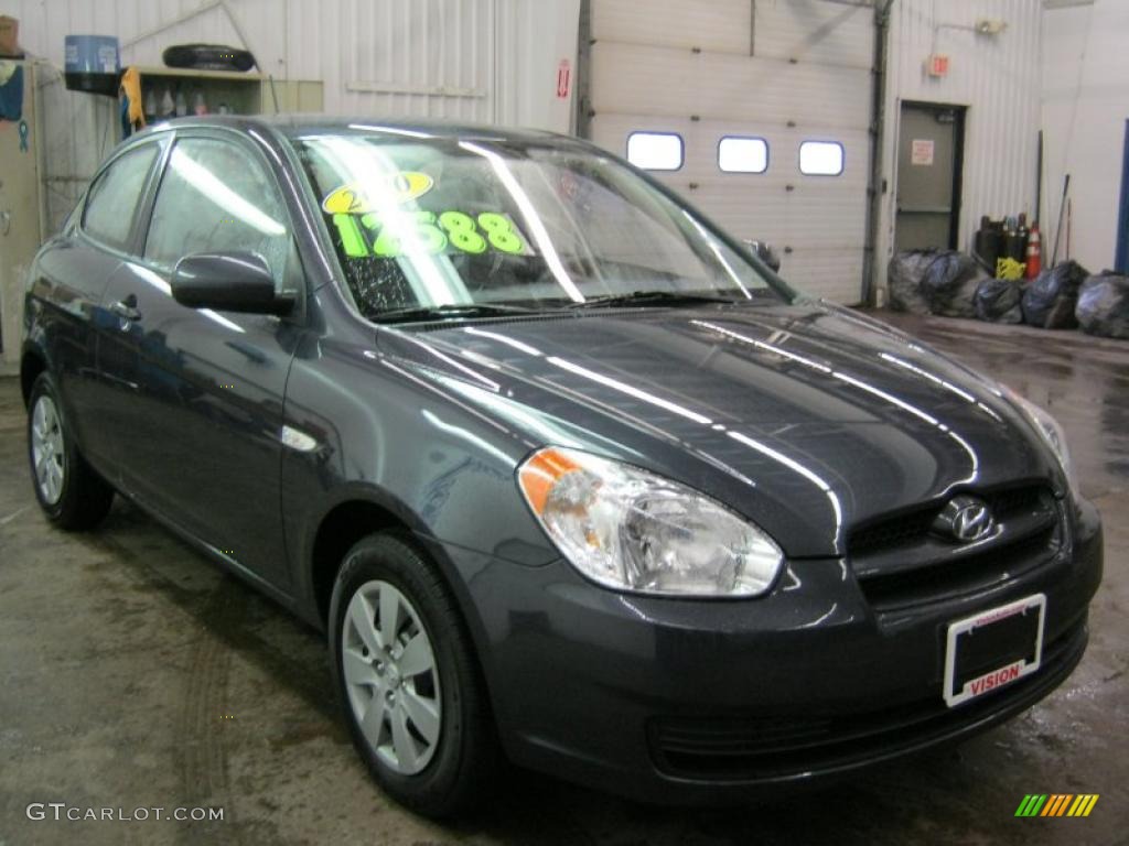 2010 Accent GS 3 Door - Charcoal Gray / Black photo #15