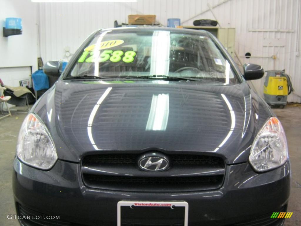 2010 Accent GS 3 Door - Charcoal Gray / Black photo #16