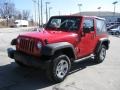 2008 Flame Red Jeep Wrangler X 4x4  photo #6