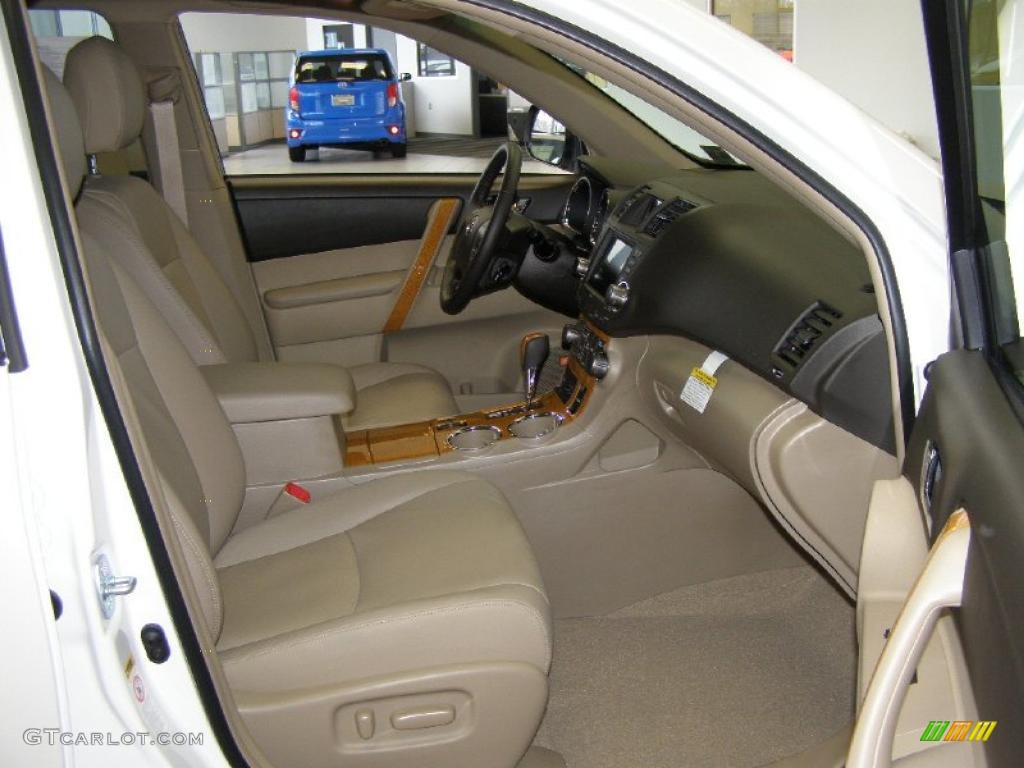 Sand Beige Interior 2010 Toyota Highlander Hybrid Limited 4WD Photo #45936195