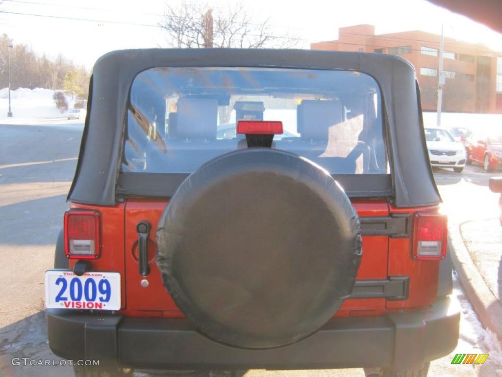 2009 Wrangler X 4x4 - Sunburst Orange Pearl Coat / Dark Slate Gray/Medium Slate Gray photo #13