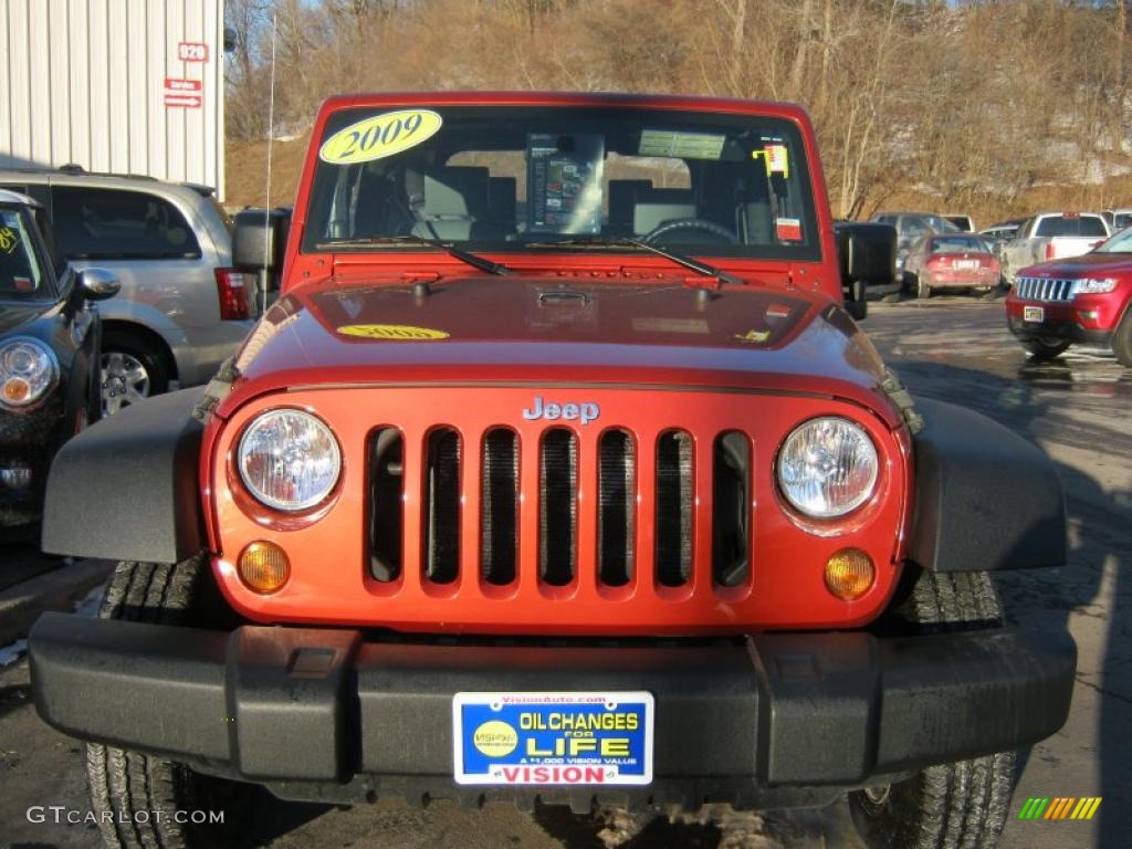 2009 Wrangler X 4x4 - Sunburst Orange Pearl Coat / Dark Slate Gray/Medium Slate Gray photo #15