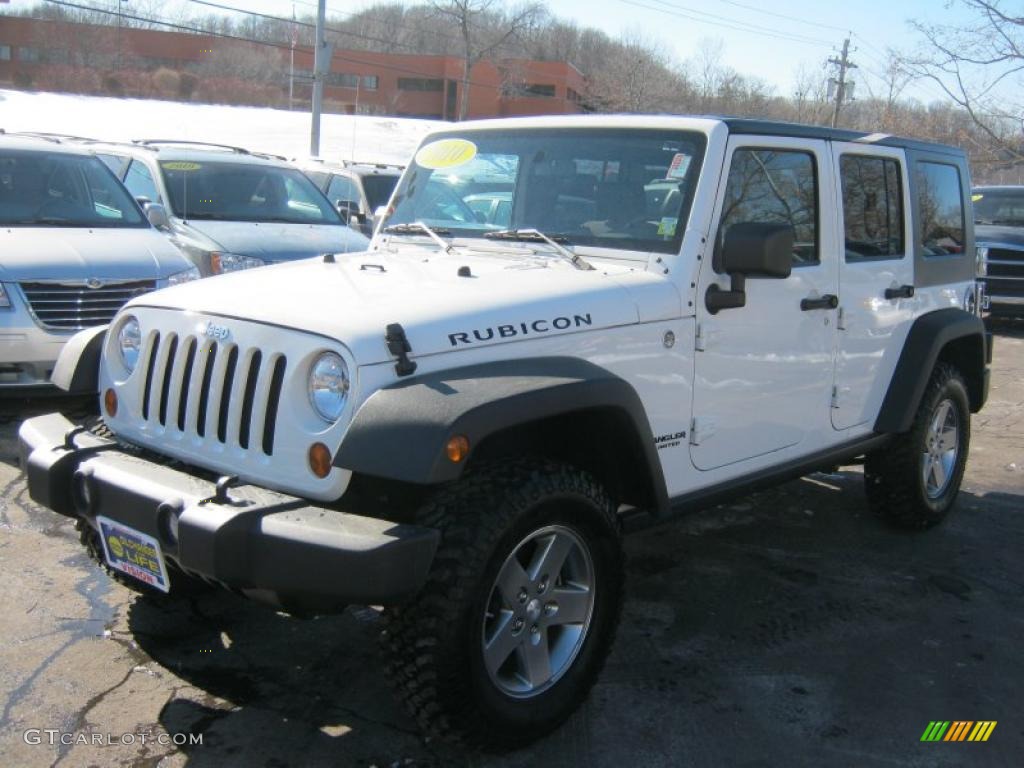 2010 Stone White Jeep Wrangler Unlimited Rubicon 4x4 45770950 Photo