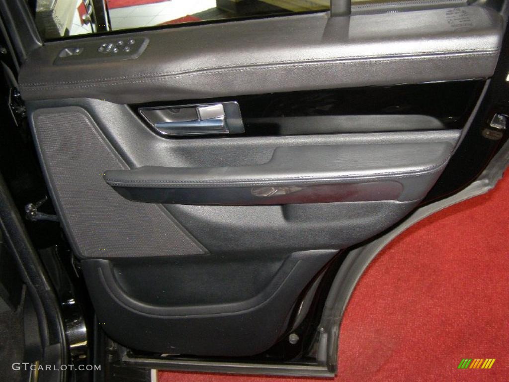 2010 Land Rover Range Rover Sport Supercharged Ebony/Lunar Stitching Door Panel Photo #45936492
