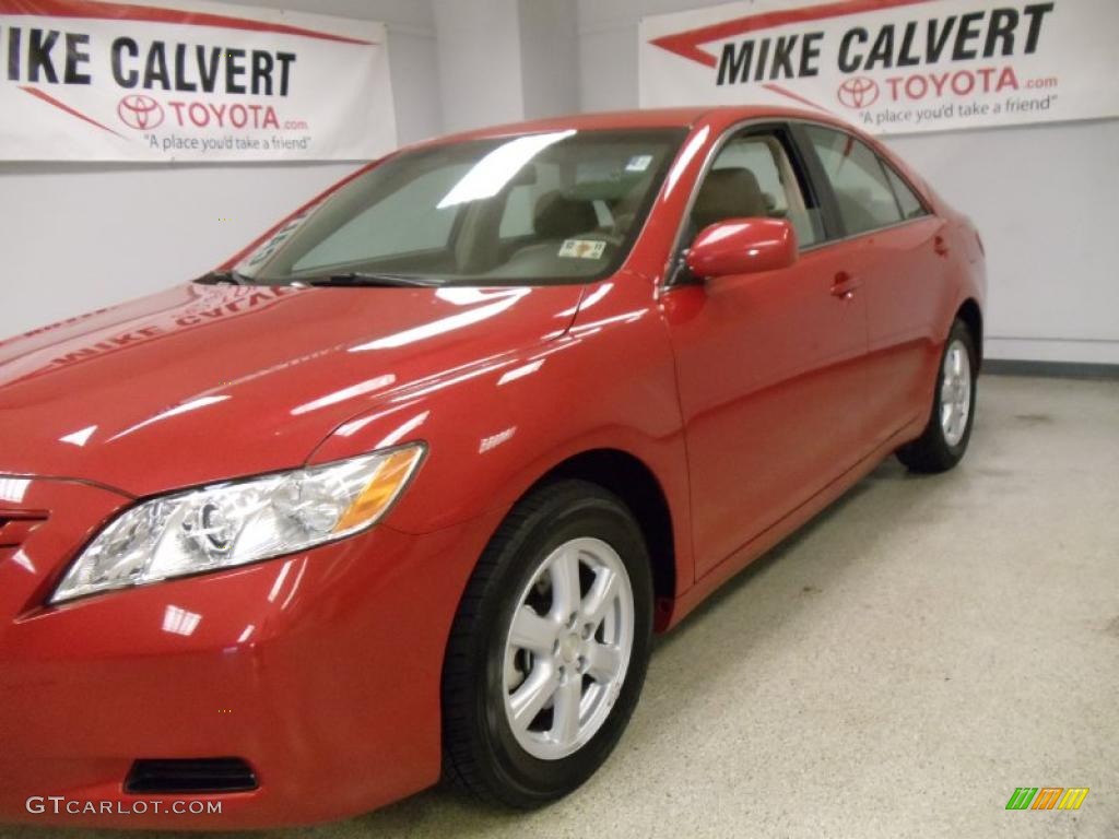 2008 Camry LE - Barcelona Red Metallic / Bisque photo #6