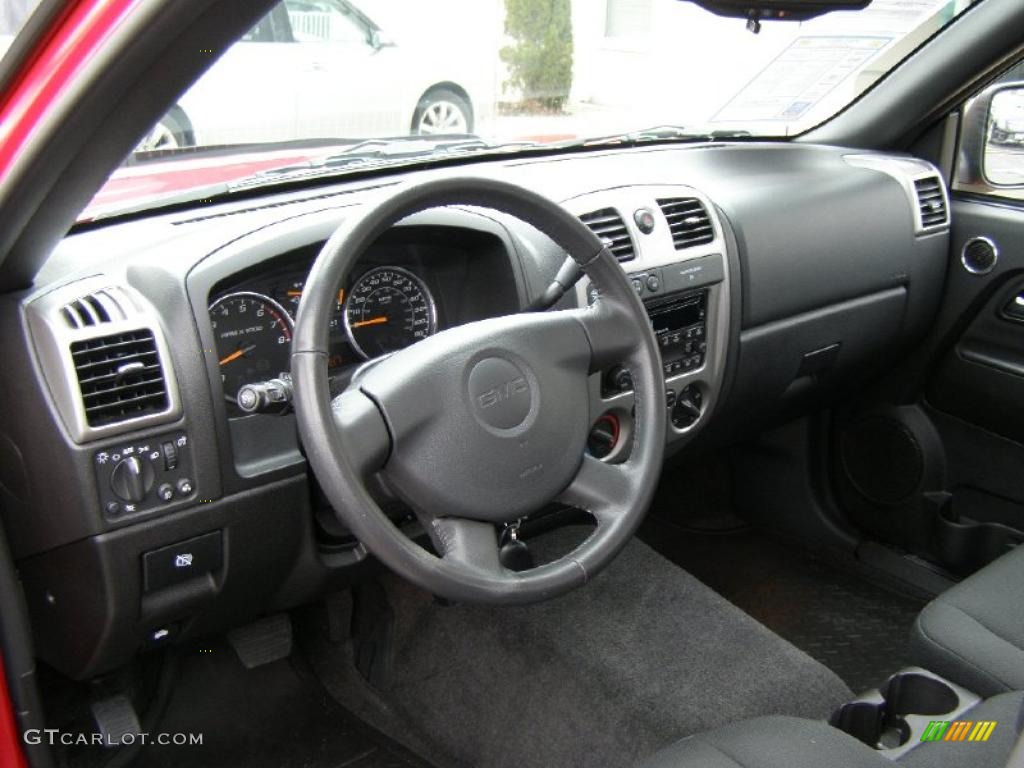 2008 GMC Canyon SLE Regular Cab 4x4 Ebony Dashboard Photo #45940092