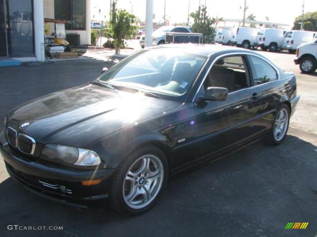 2001 3 Series 330i Coupe - Jet Black / Black photo #5