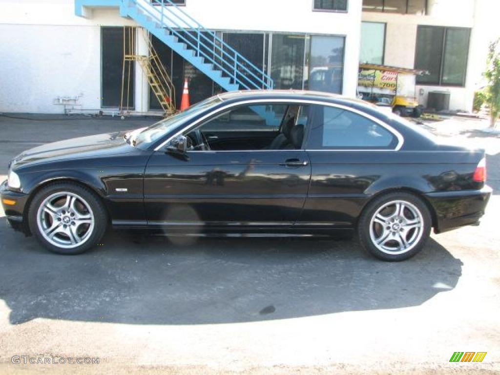 2001 3 Series 330i Coupe - Jet Black / Black photo #6