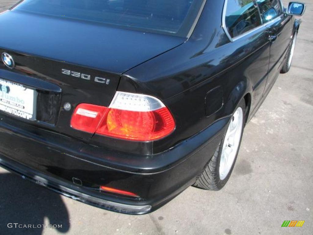 2001 3 Series 330i Coupe - Jet Black / Black photo #9