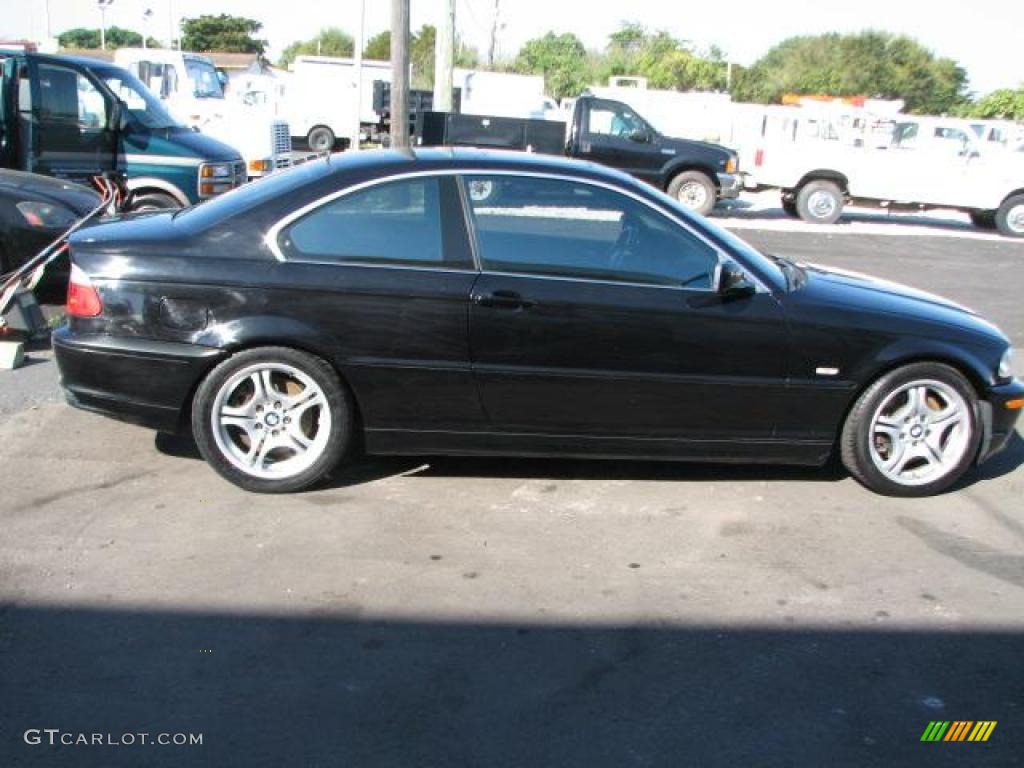 2001 3 Series 330i Coupe - Jet Black / Black photo #11