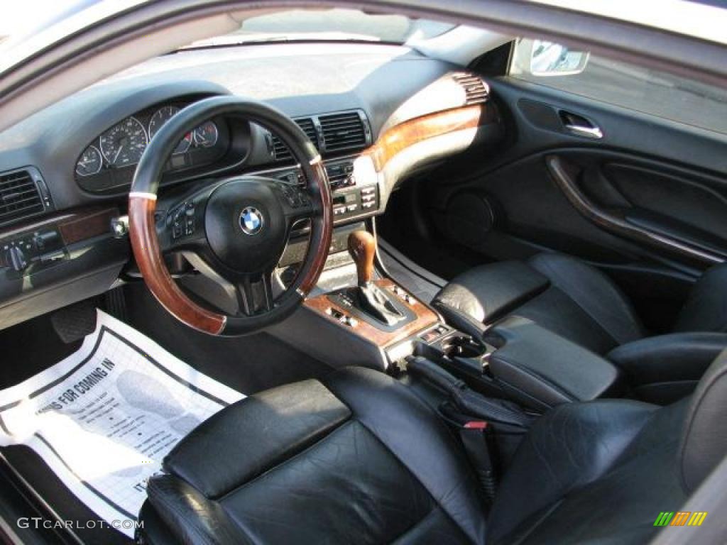 2001 3 Series 330i Coupe - Jet Black / Black photo #17