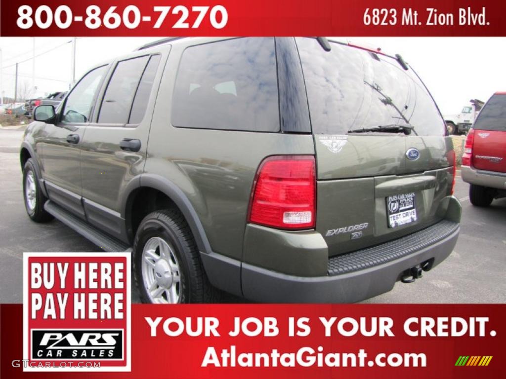 2003 Explorer XLT - Estate Green Metallic / Medium Parchment Beige photo #2
