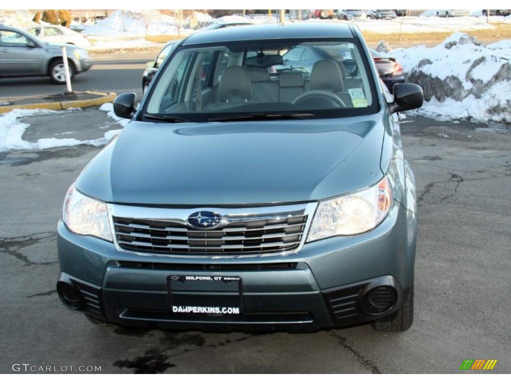 2009 Forester 2.5 X - Sage Green Metallic / Platinum photo #2