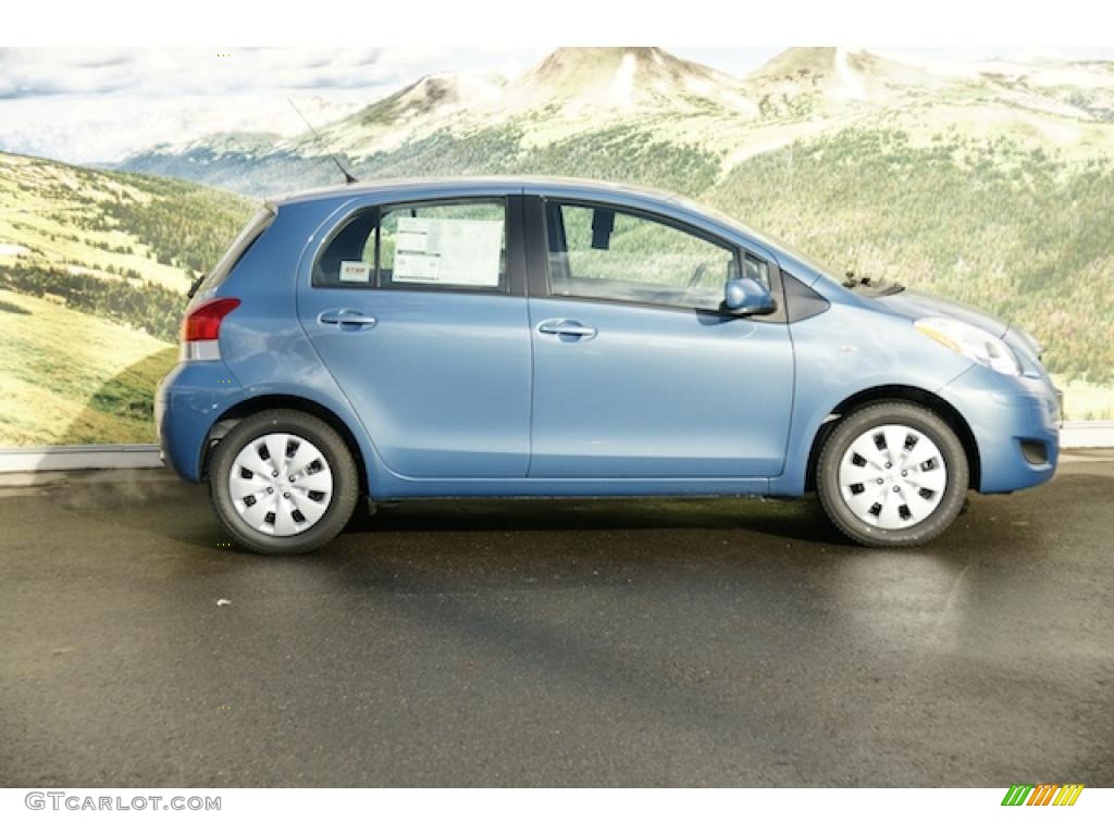 Bayou Blue Pearl 2011 Toyota Yaris 5 Door Liftback Exterior Photo #45946101