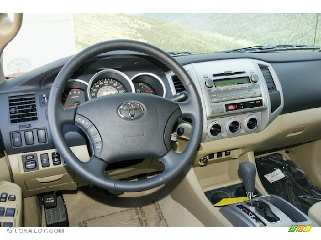 2011 Toyota Tacoma V6 SR5 Double Cab 4x4 Sand Beige Dashboard Photo #45946341