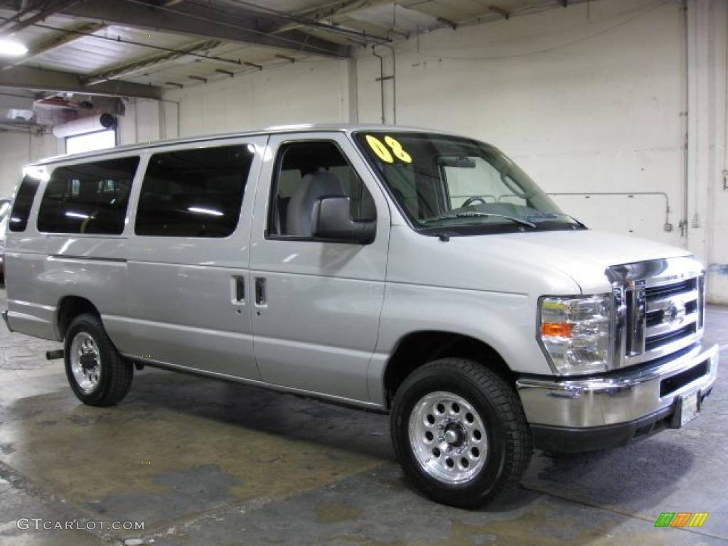 2008 E Series Van E350 Super Duty XLT 15 Passenger - Silver Metallic / Medium Flint photo #1