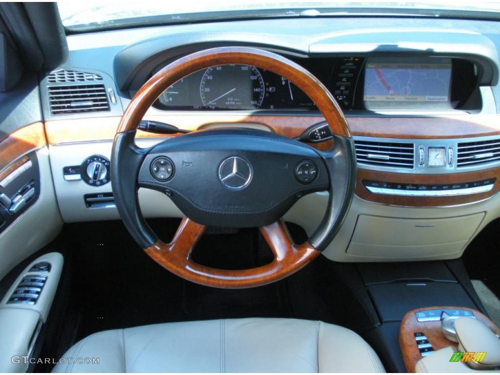 2007 Mercedes-Benz S 550 Sedan Cashmere/Savanna Dashboard Photo #45951222
