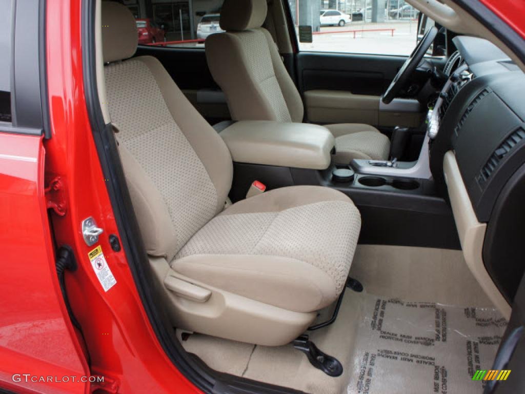 2007 Tundra SR5 CrewMax - Radiant Red / Beige photo #17