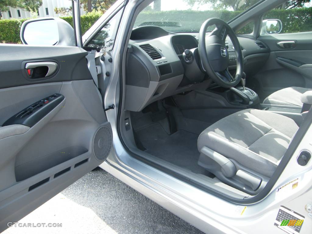 2007 Civic LX Sedan - Alabaster Silver Metallic / Gray photo #3