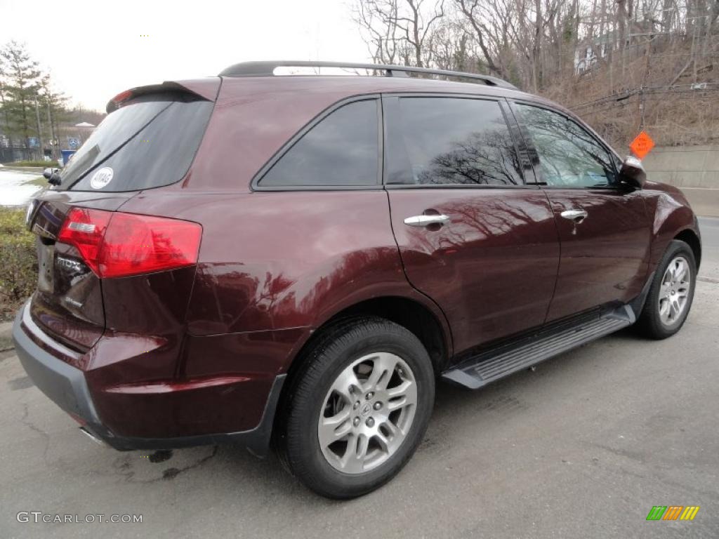 2007 MDX Technology - Dark Cherry Red Pearl / Ebony photo #4