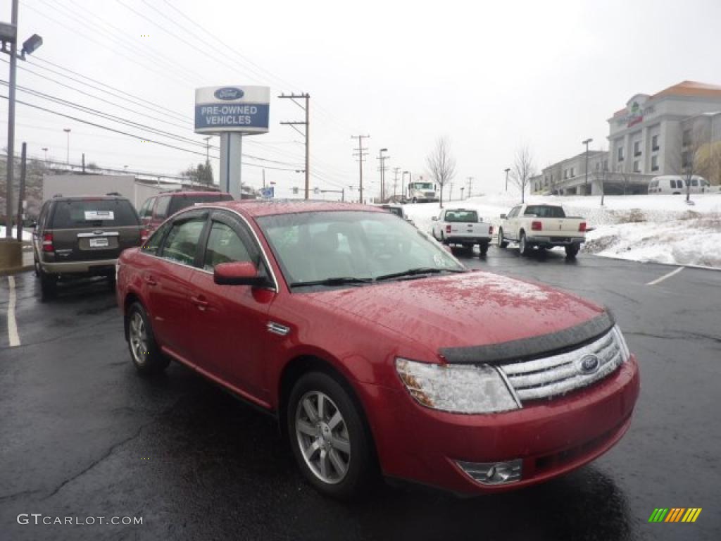2009 Taurus SEL - Sangria Red Metallic / Camel photo #1