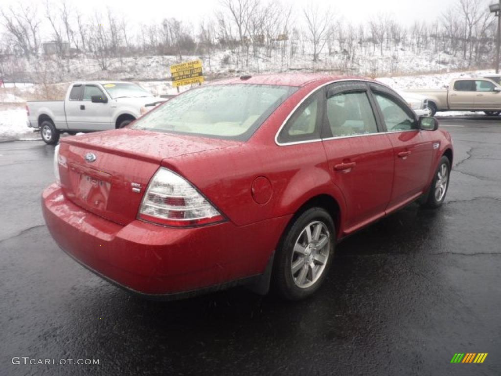 2009 Taurus SEL - Sangria Red Metallic / Camel photo #2