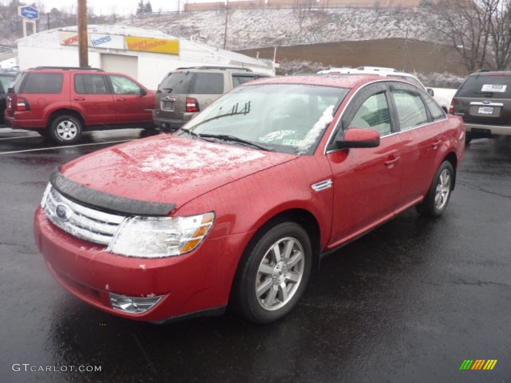 2009 Taurus SEL - Sangria Red Metallic / Camel photo #5