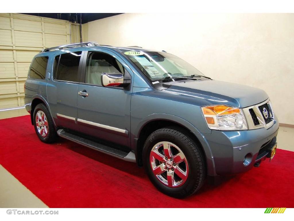 Lakeshore Slate Blue Metallic 2010 Nissan Armada Platinum Exterior Photo #45958585