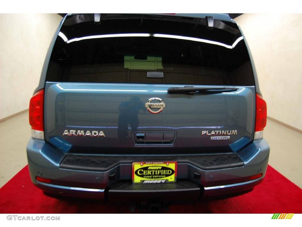 2010 Armada Platinum - Lakeshore Slate Blue Metallic / Stone photo #5