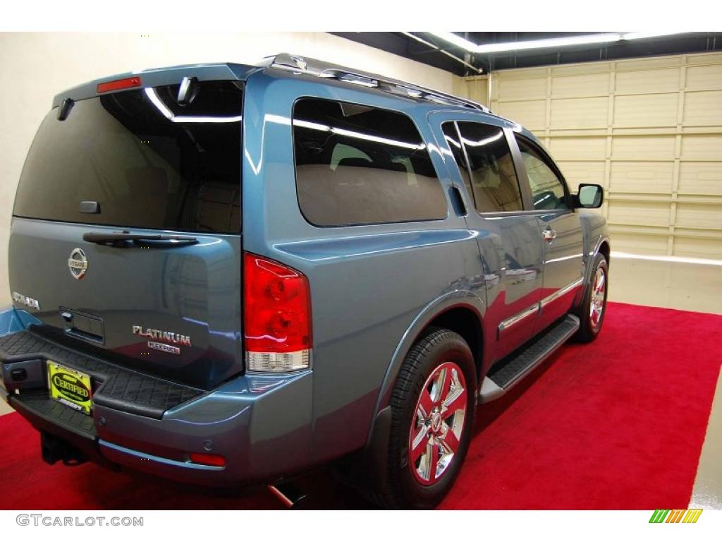 2010 Armada Platinum - Lakeshore Slate Blue Metallic / Stone photo #6