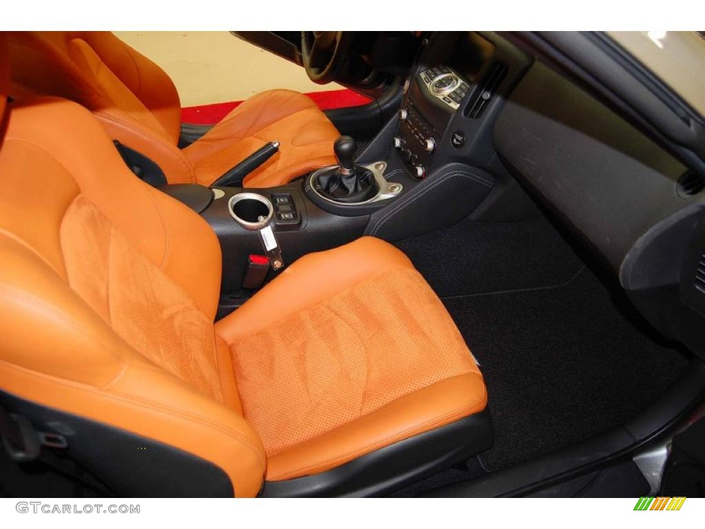 Persimmon Leather Interior 2010 Nissan 370Z Sport Touring Coupe Photo #45959240