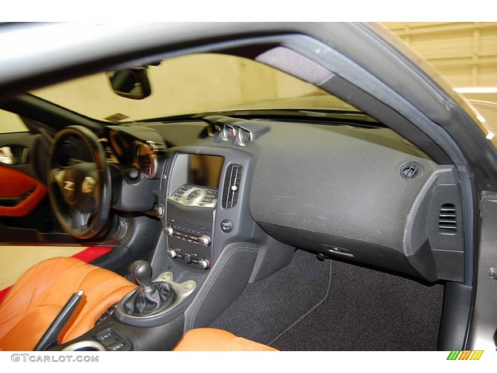 2010 Nissan 370Z Sport Touring Coupe Persimmon Leather Dashboard Photo #45959264