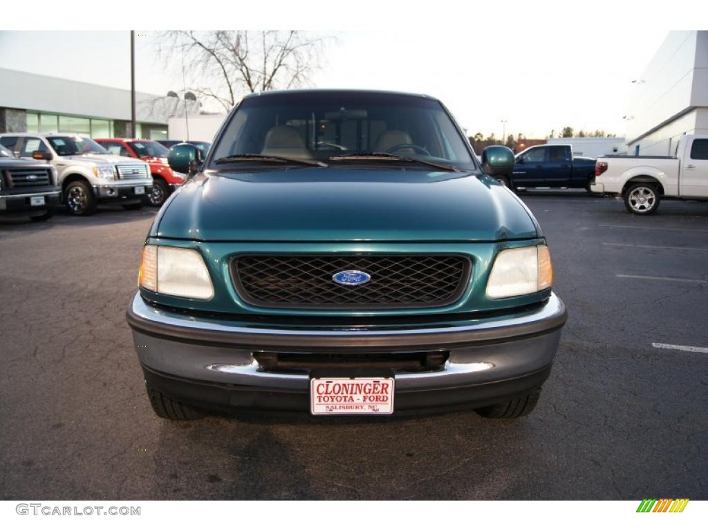 1997 F150 Lariat Extended Cab - Pacific Green Metallic / Medium Prairie Tan photo #7