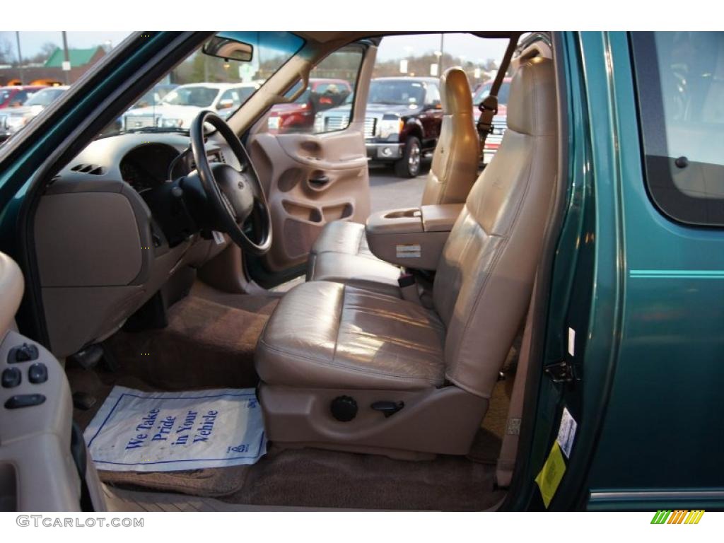 1997 F150 Lariat Extended Cab - Pacific Green Metallic / Medium Prairie Tan photo #8