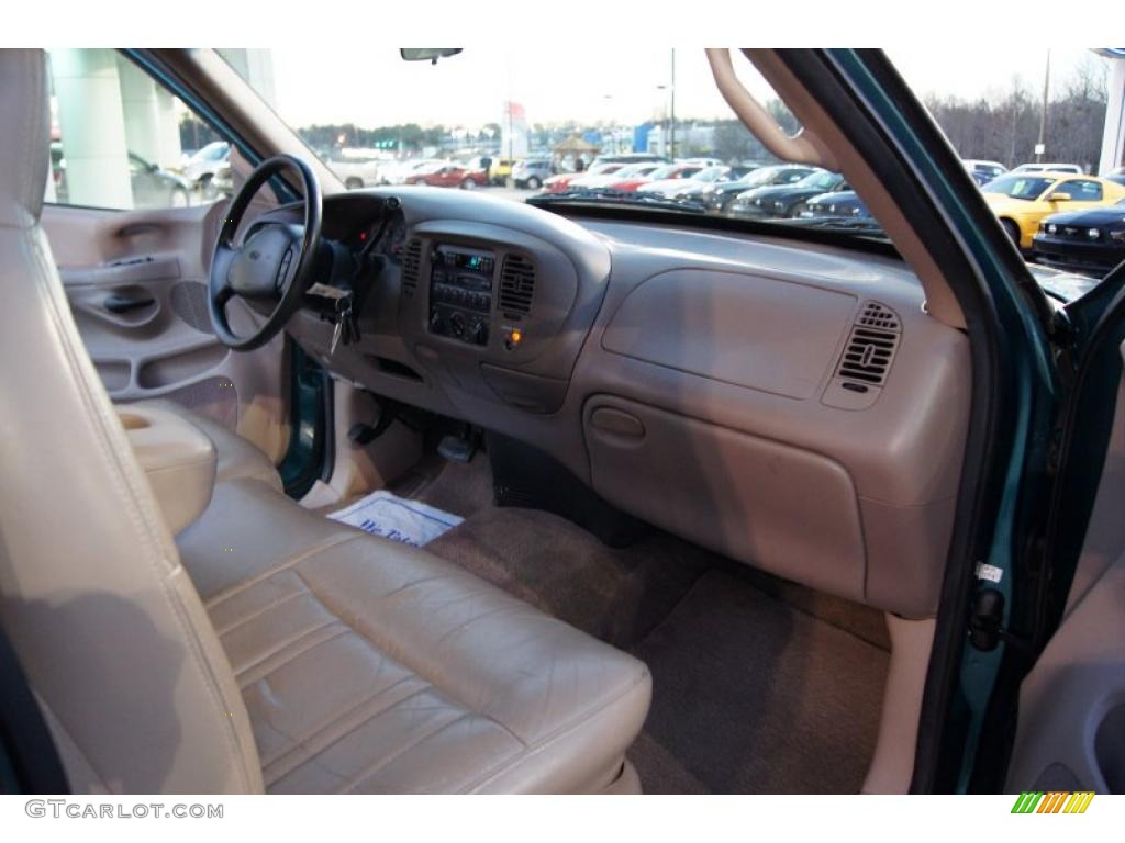 1997 F150 Lariat Extended Cab - Pacific Green Metallic / Medium Prairie Tan photo #12