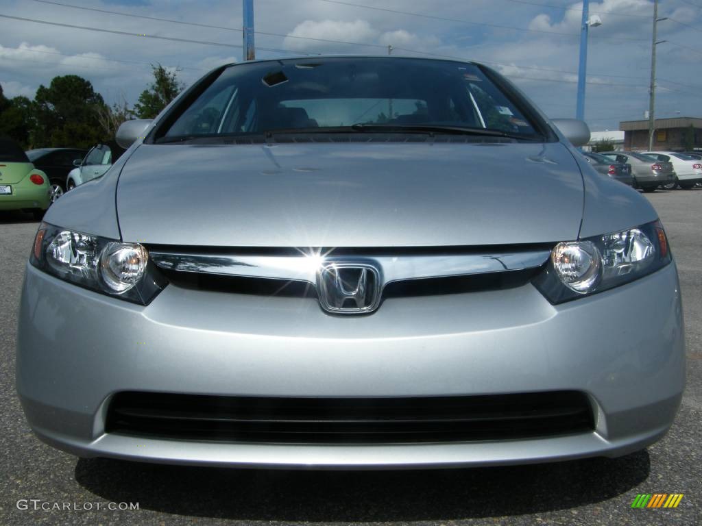 2007 Civic LX Sedan - Alabaster Silver Metallic / Gray photo #17