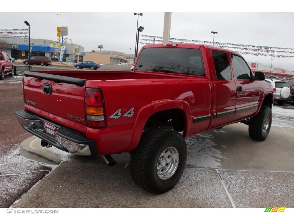 2000 Silverado 1500 LS Extended Cab 4x4 - Victory Red / Medium Gray photo #3