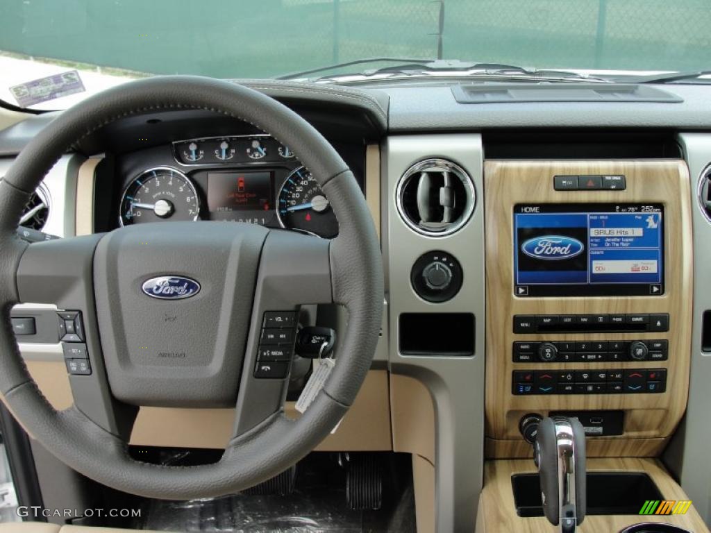 2011 Ford F150 Lariat SuperCrew 4x4 Pale Adobe Dashboard Photo #45964496