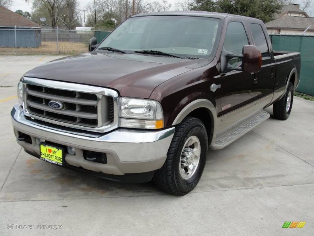Chestnut Brown Metallic 2004 Ford F350 Super Duty King Ranch Crew Cab Exterior Photo #45965456