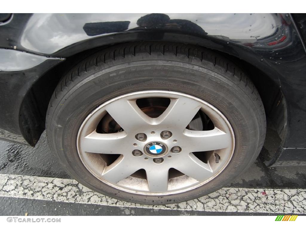2002 3 Series 325i Sedan - Jet Black / Black photo #2