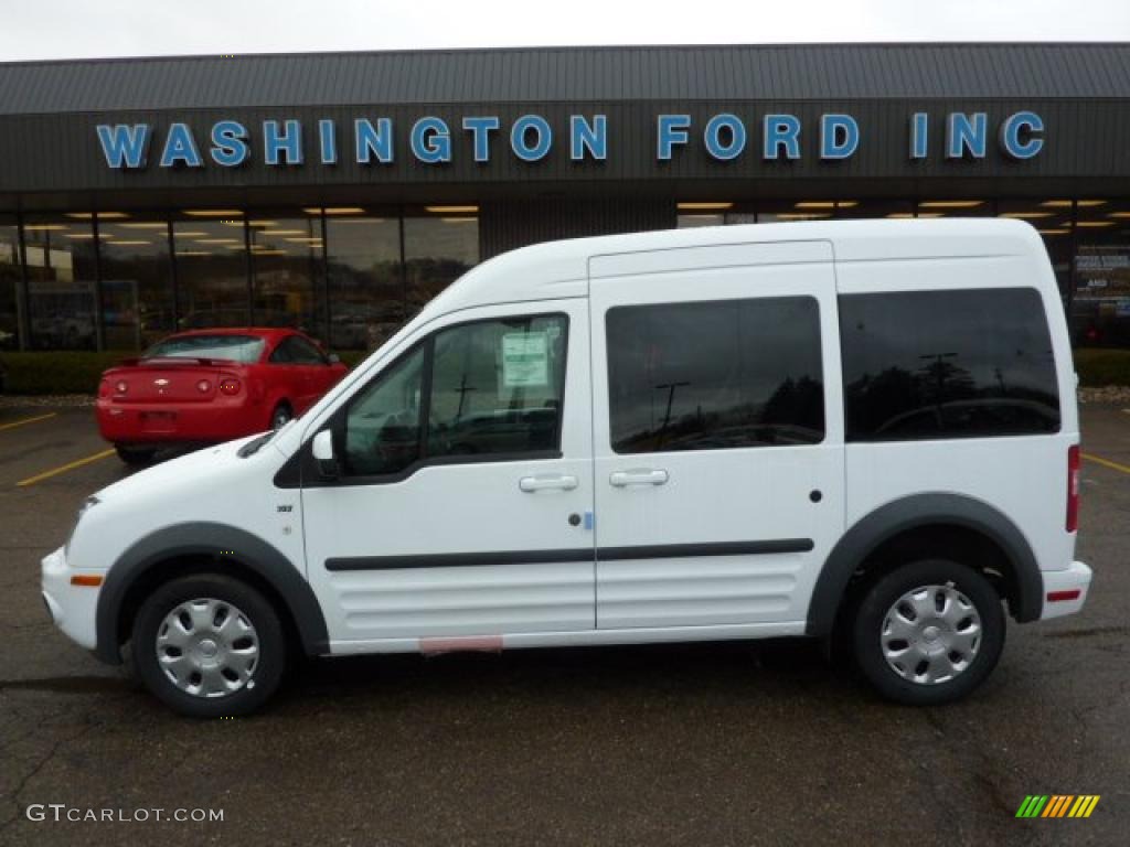 2011 Transit Connect XLT Premium Passenger Wagon - Frozen White / Dark Grey photo #1