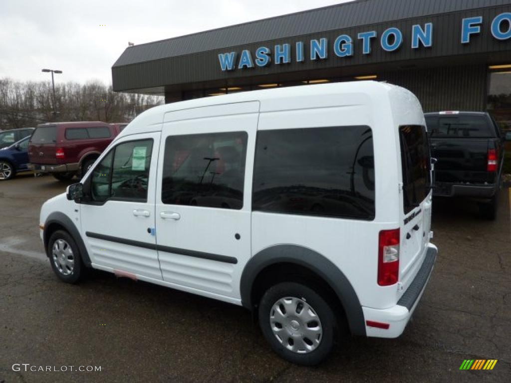 2011 Transit Connect XLT Premium Passenger Wagon - Frozen White / Dark Grey photo #2