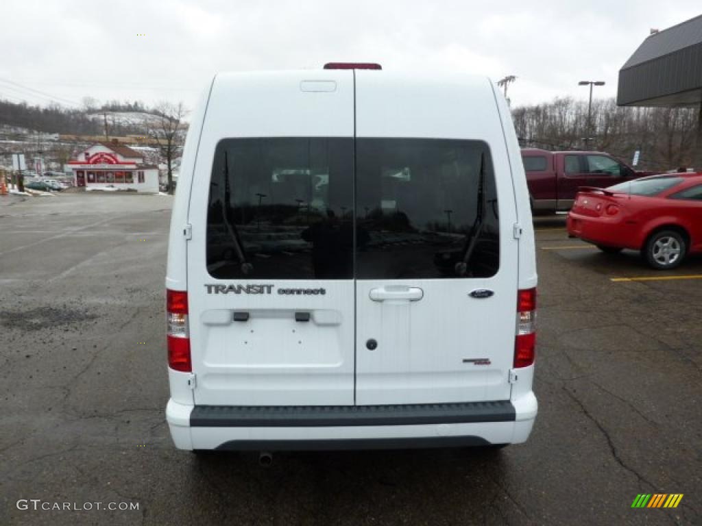 2011 Transit Connect XLT Premium Passenger Wagon - Frozen White / Dark Grey photo #3