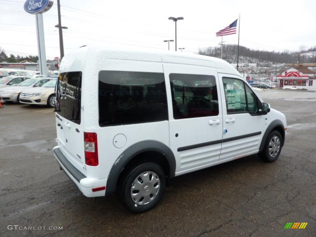 2011 Transit Connect XLT Premium Passenger Wagon - Frozen White / Dark Grey photo #4